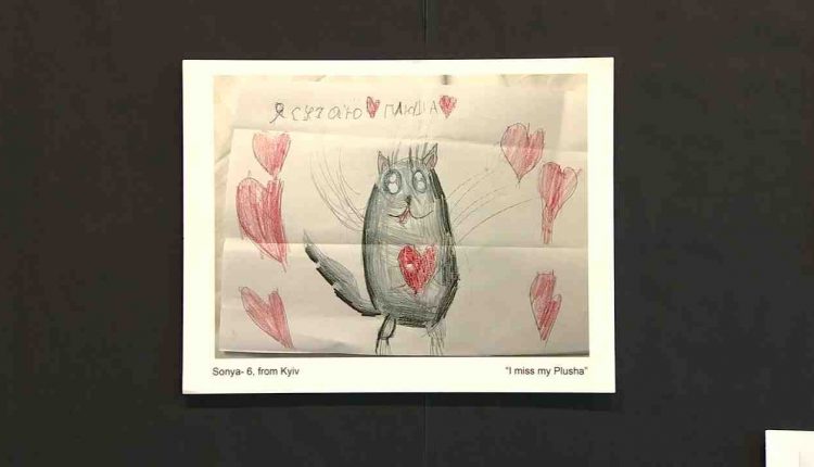 A local actor exhibits artwork at the Civic Center in Encinitas