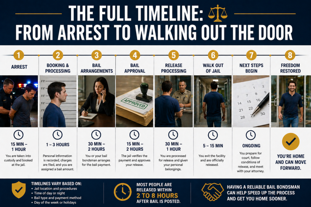 full timeline from arrest to freedom